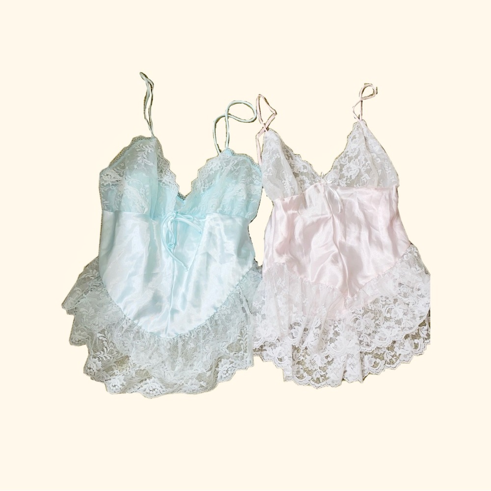 Fredericks of Hollywood vintage lace tank tops